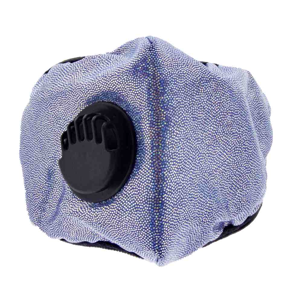 Zac's Alter Ego - Baby Blue glitter with valve Maske - Schutzmaske - Blau